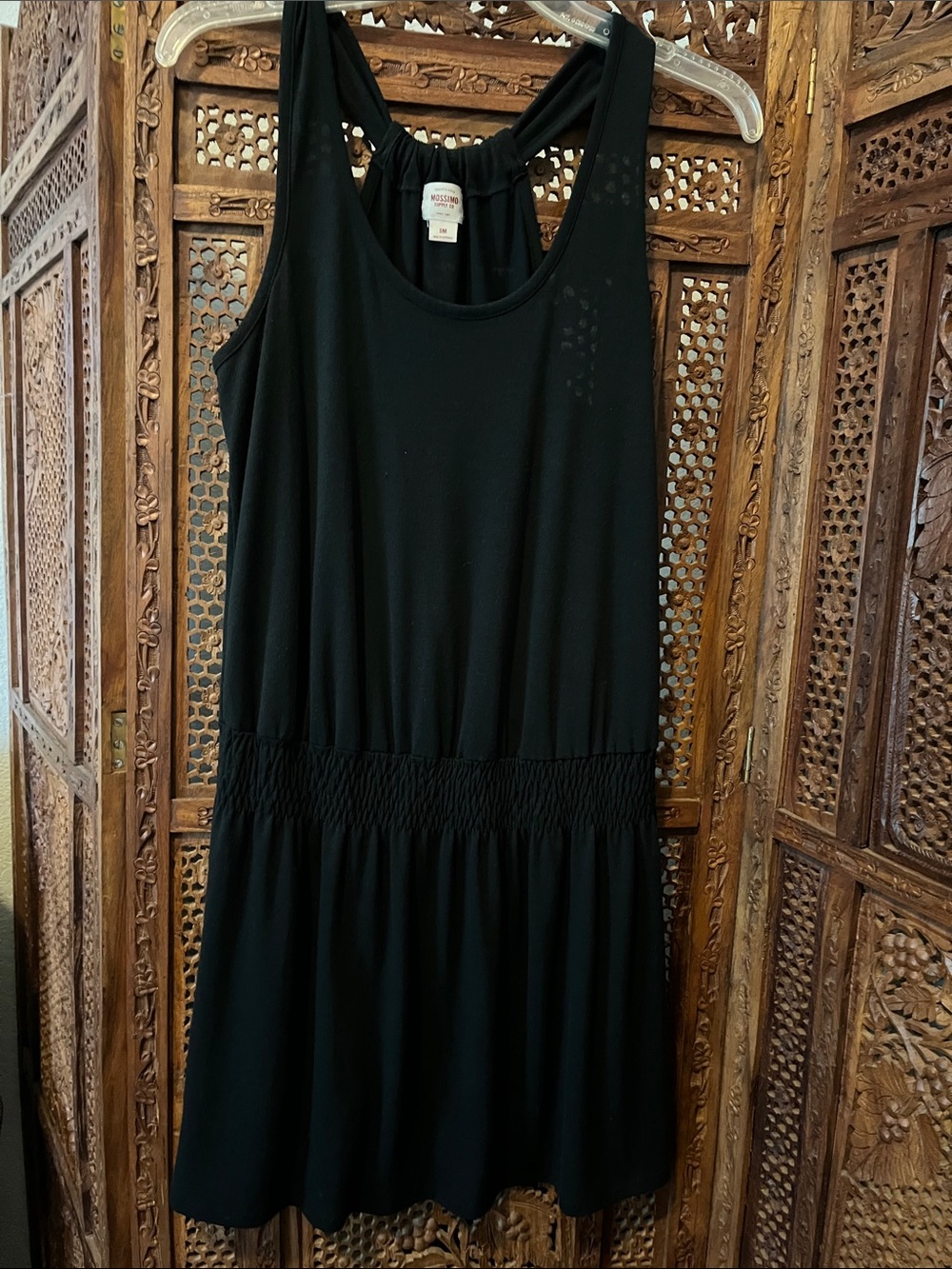 Mossimo Supply Co. Black Sleeveless Smocked-Waist Mini Dress